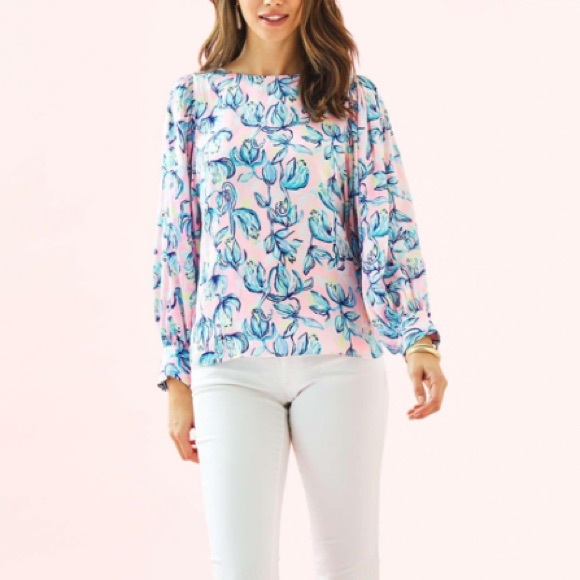 Lilly Pulitzer Maisel Top Sweet Pea - Picture 10 of 10